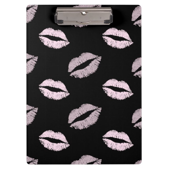 Silvery Pink  Kisses Clipboard (Front)