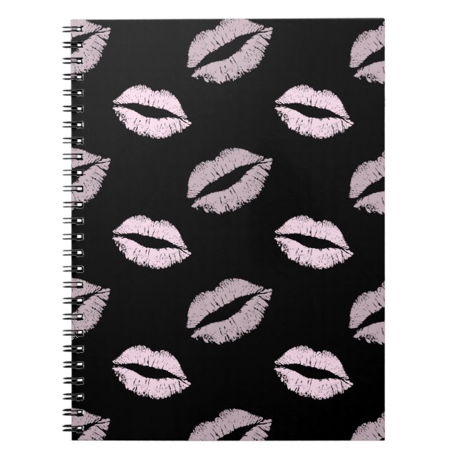 Silvery Pink  Kisses Notebook (Front)