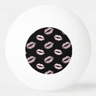 Silvery Pink Kisses Ping Pong Ball