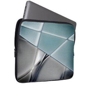 Silvery rectangle trapezoids changeable background laptop sleeve