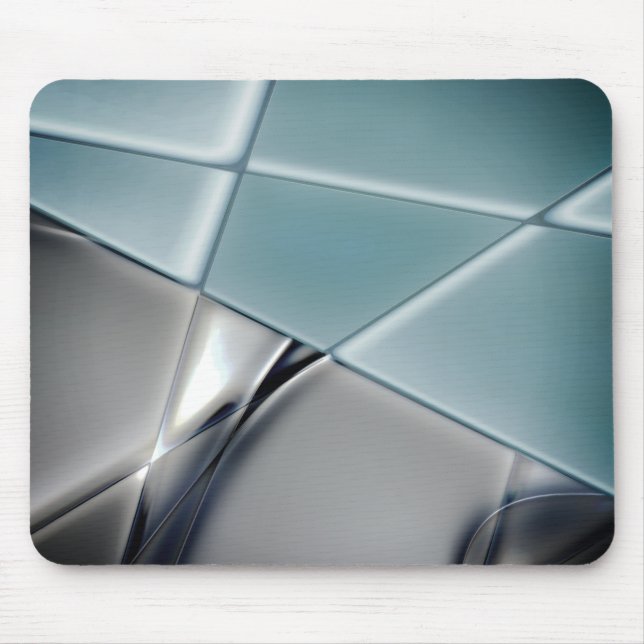 Silvery rectangle trapezoids changeable background mouse mat (Front)