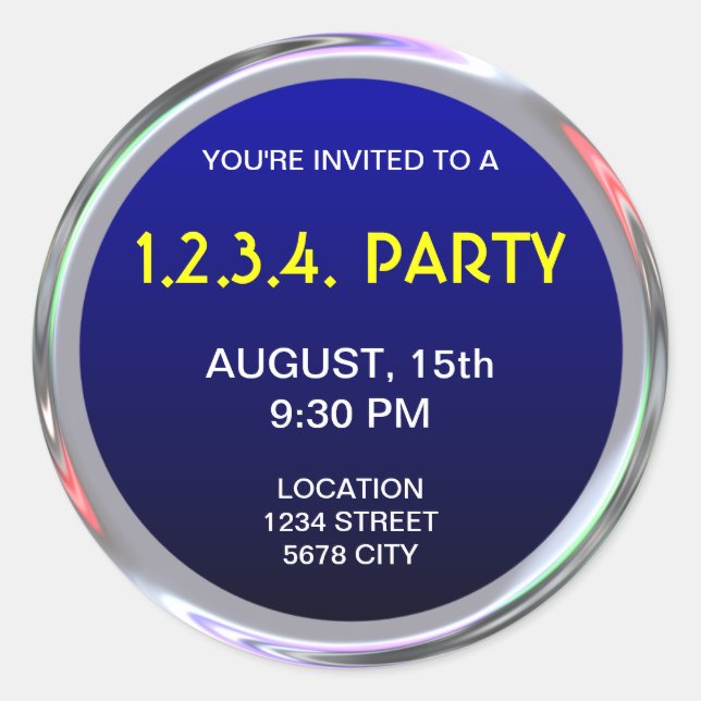 Silvery sticker for text, logo or image (Front)