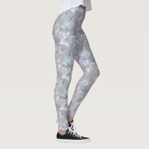 Silvery Workout Amaryllis Charm Gifts For Girls Leggings