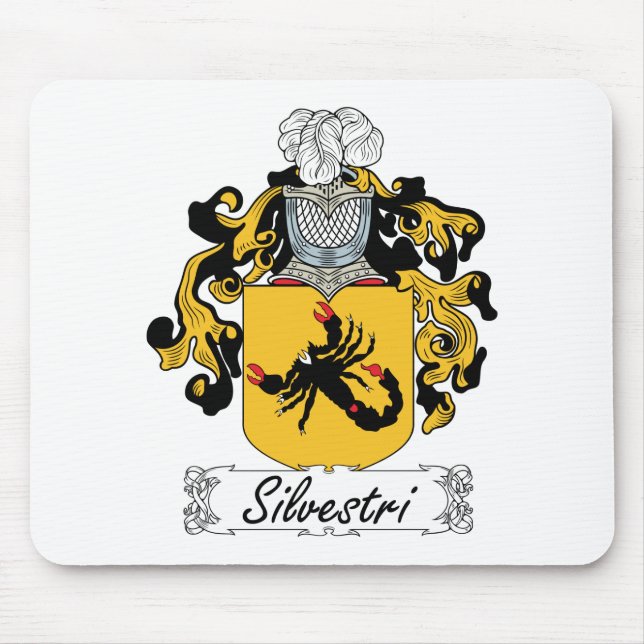 Silvestri Family Crest Mouse Mat (Front)