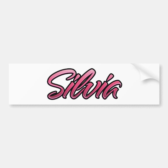 Silvia faded pink Aufkleber Sticker (Front)