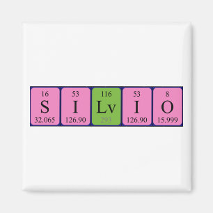 Silvio periodic table name magnet