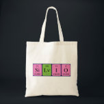 Silvio periodic table name tote bag<br><div class="desc">Silvio spelled out as Si Lv I O (Silicon Livermorium Iodine Oxygen) on a bag for the scientist in you.</div>