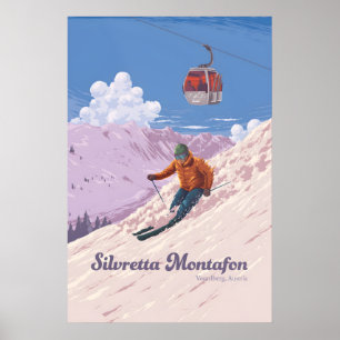 Silvretta Montafon Ski Resort Travel Poster
