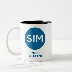 SIM Chapter Logo and Tagline Teal Two-Tone Coffee Mug