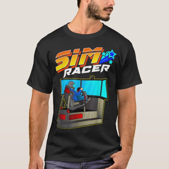 Sim Racer - Car Racing and Driving Simulator Motio T-Shirt (Front)