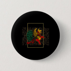 Simargl Paganism Dog Nordic Ancestry National Russ 6 Cm Round Badge