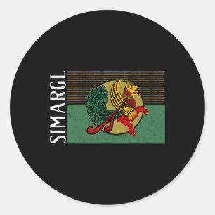 Simargl Paganism Dog Nordic Ancestry National Russ Classic Round Sticker