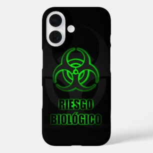 Símbolo Verde Brillante de Riesgo Biológico iPhone 16 Case