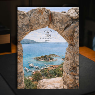 Simena Castle, Antalya, Turkey   Watercolor  Postcard