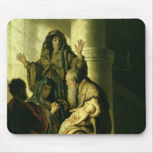 Simeon and Hannah in the Temple, c.1627 Mouse Mat