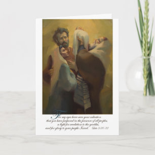 Simeon Blessing Jesus in the Temple Holiday Card