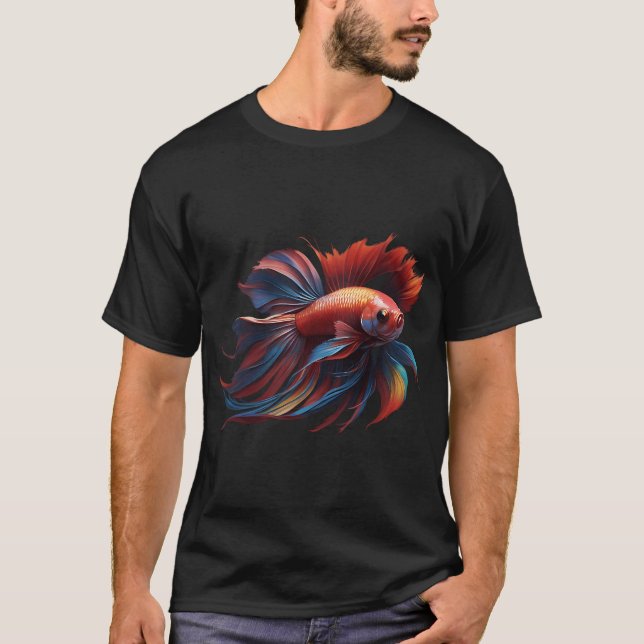 simese fighting fish , beautiful fish T-Shirt (Front)