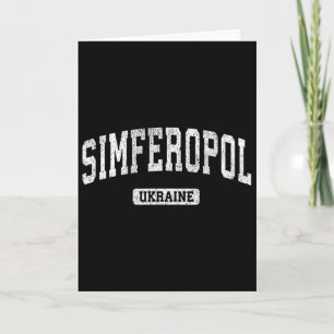Simferopol Ukraine Vintage Sports Design Card