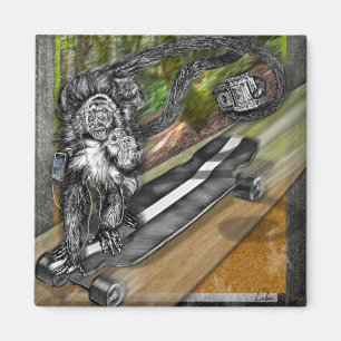Simian Skate Selfie Magnet