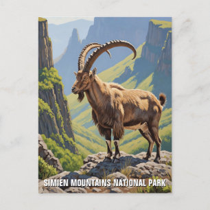 Simien Mountains National Park Ethiopia Travel Postcard