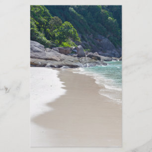 Similan White sand beach and turquoise blue sea Stationery