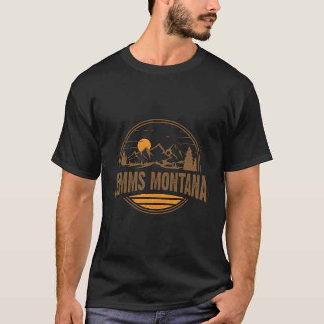 Simms Montana Mountain Hiking Print T-Shirt (Front)