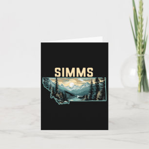 Simms Montana Outdoor Art Retro Hiking Card
