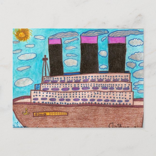 Simo Go Around Ship Postcard (Front)