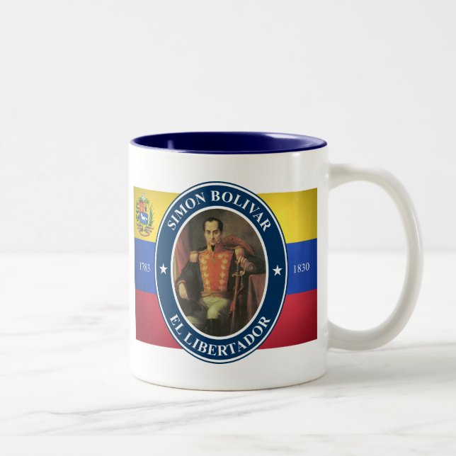 Simon Bolivar Two-Tone Coffee Mug (Right)
