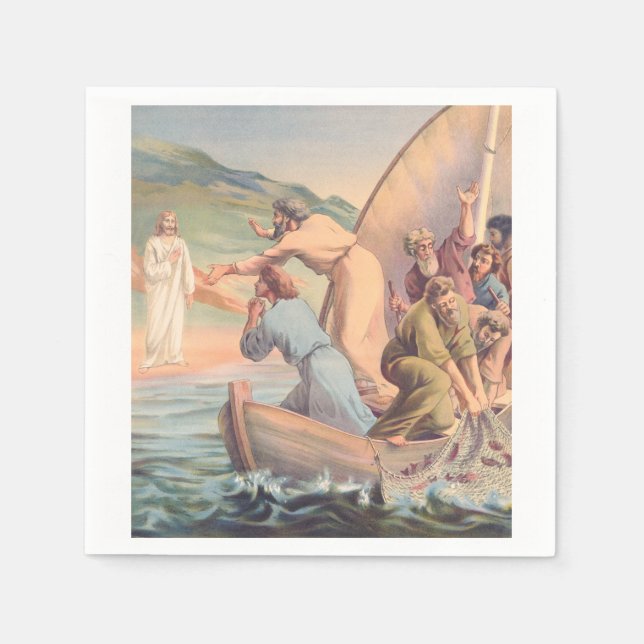 Simon lovest thou Me Napkin (Front)