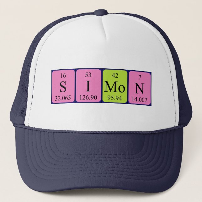 Simon periodic table name hat (Front)