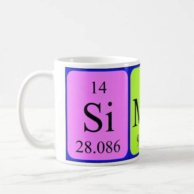 Simon periodic table name mug (Left)