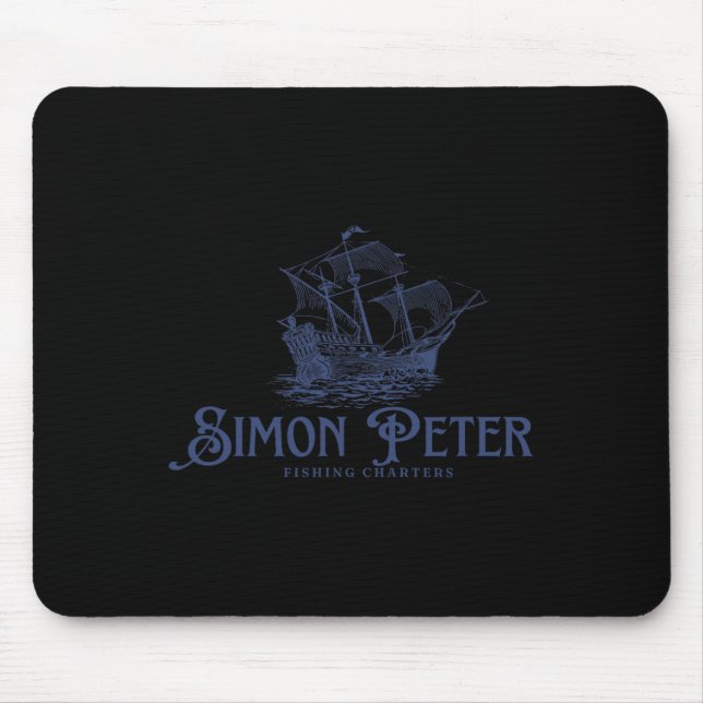 Simon Peter Fishing Charters Jesus Christians God  Mouse Mat (Front)