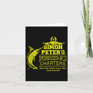 Simon Peter's Fishing Charters Funny Jesus Christ Card