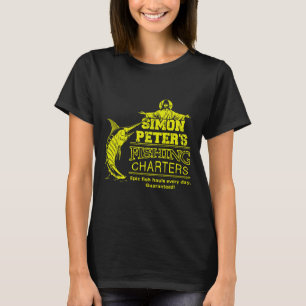 Simon Peter's Fishing Charters Funny Jesus Christ T-Shirt