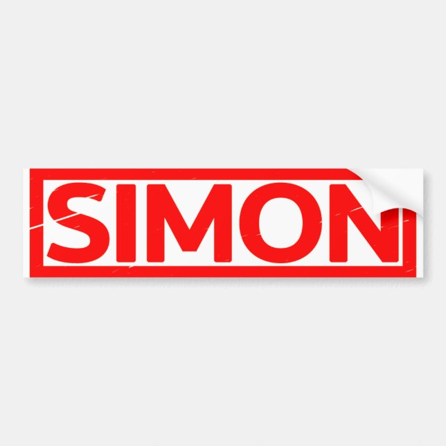 Simon Stamp Bumper Sticker (Front)