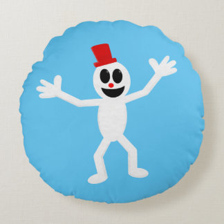 Simon the Snowman  Round Cushion