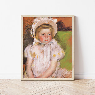 Simone in a White Bonnet   Mary Cassatt Poster
