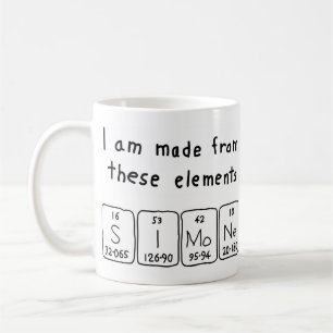 Simone periodic table name mug