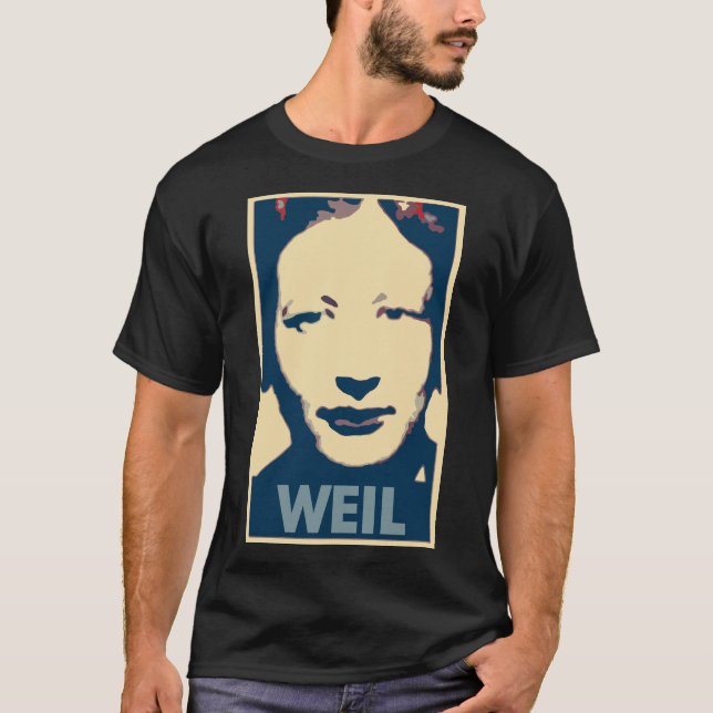 Simone Weil Poster Political Parody T-Shirt (Front)