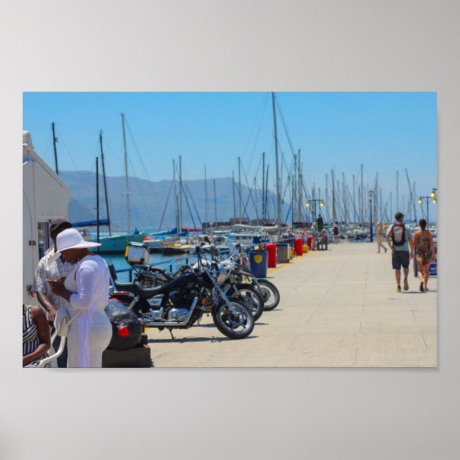 Simon's Town Marina Harbour South Africa Poster (Front)