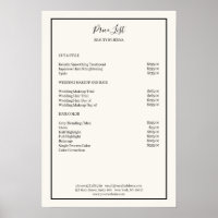 Simpel Beige Black Price List   Poster