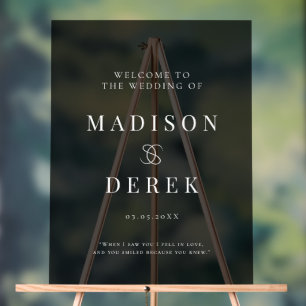 Simpel Elegant Wedding WELCOME Black Acrylic Sign