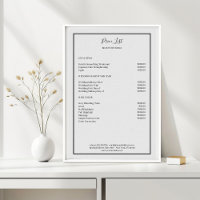 Simpel Grey Black  Price List  Poster