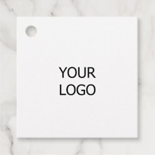 SIMPEL MINIMAL WHITE CUSTOM LOGO HERE NAME HERE GI FAVOUR TAGS