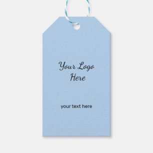 SIMPEL MINIMAL WHITE CUSTOM LOGO HERE NAME HERE GI GIFT TAGS