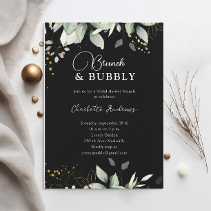 Simpel, modern, minimal, eucalyptus Bridal Shower Invitation