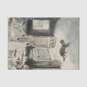 Simpkin the Cat Goes Out (by Beatrix Potter) Tissue Paper