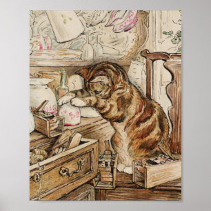 Simpkin The Cat Housekeeping By Beatrix Potter Poster
