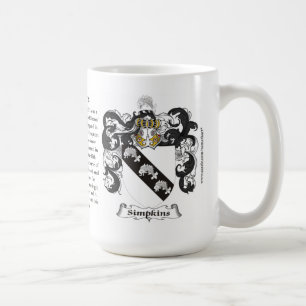 Simpkins, the Origin, the Meaning and the Crest Coffee Mug